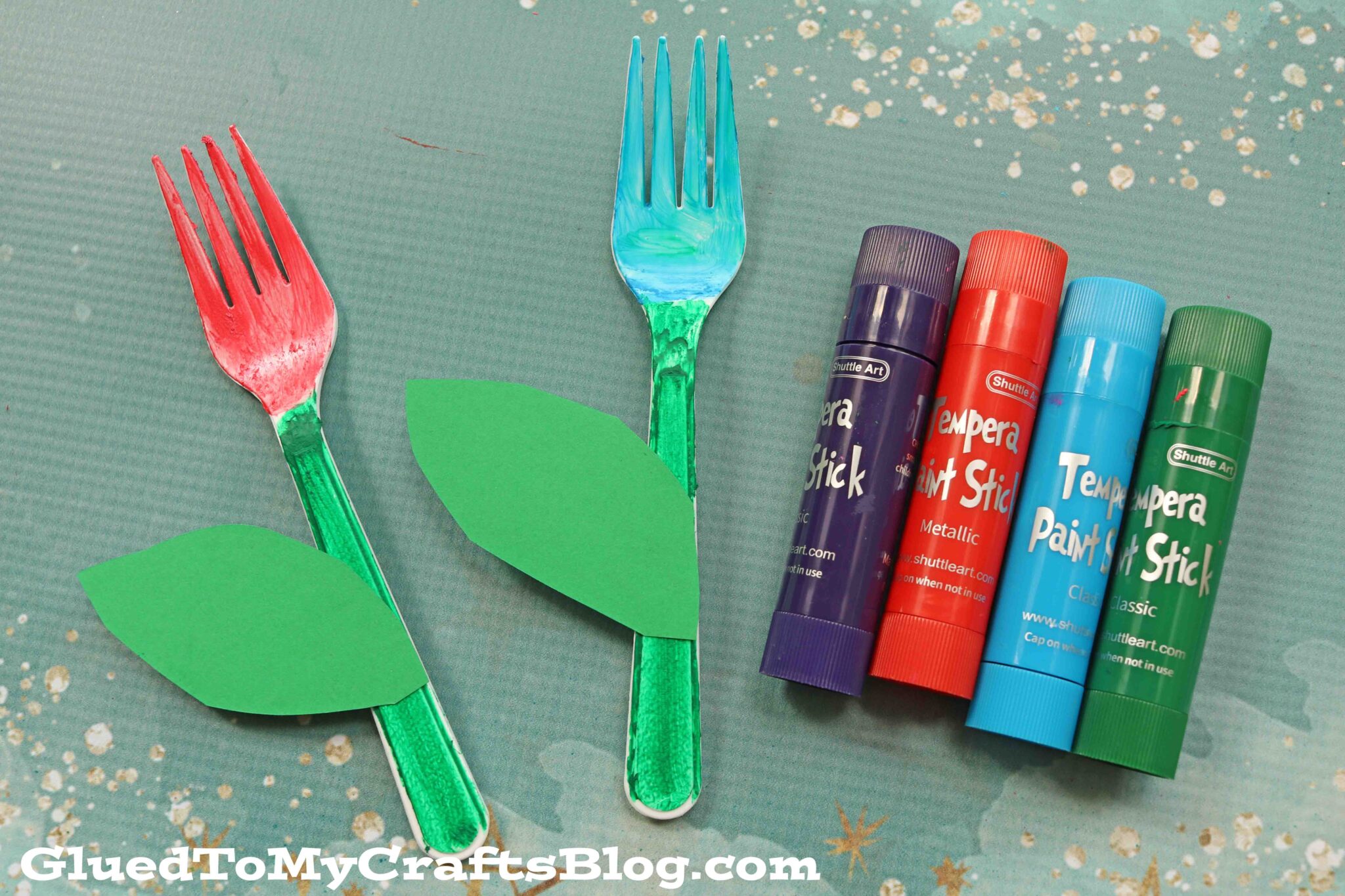 Plastic Fork Spring Flower Craft Idea