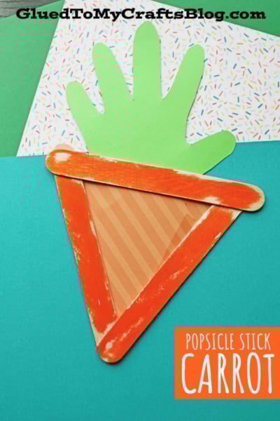 Popsicle Stick Handprint Carrots