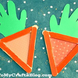 Popsicle Stick Handprint Carrots - Kid Craft