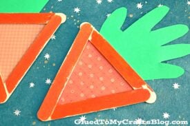 Popsicle Stick Handprint Carrots - Kid Craft