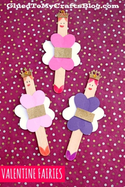 Popsicle Stick Valentine Fairies