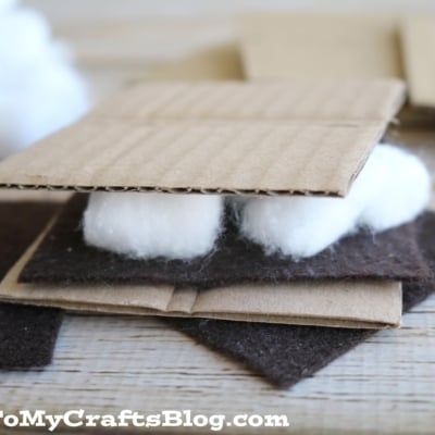 Pretend Play Smores Made From Cardboard