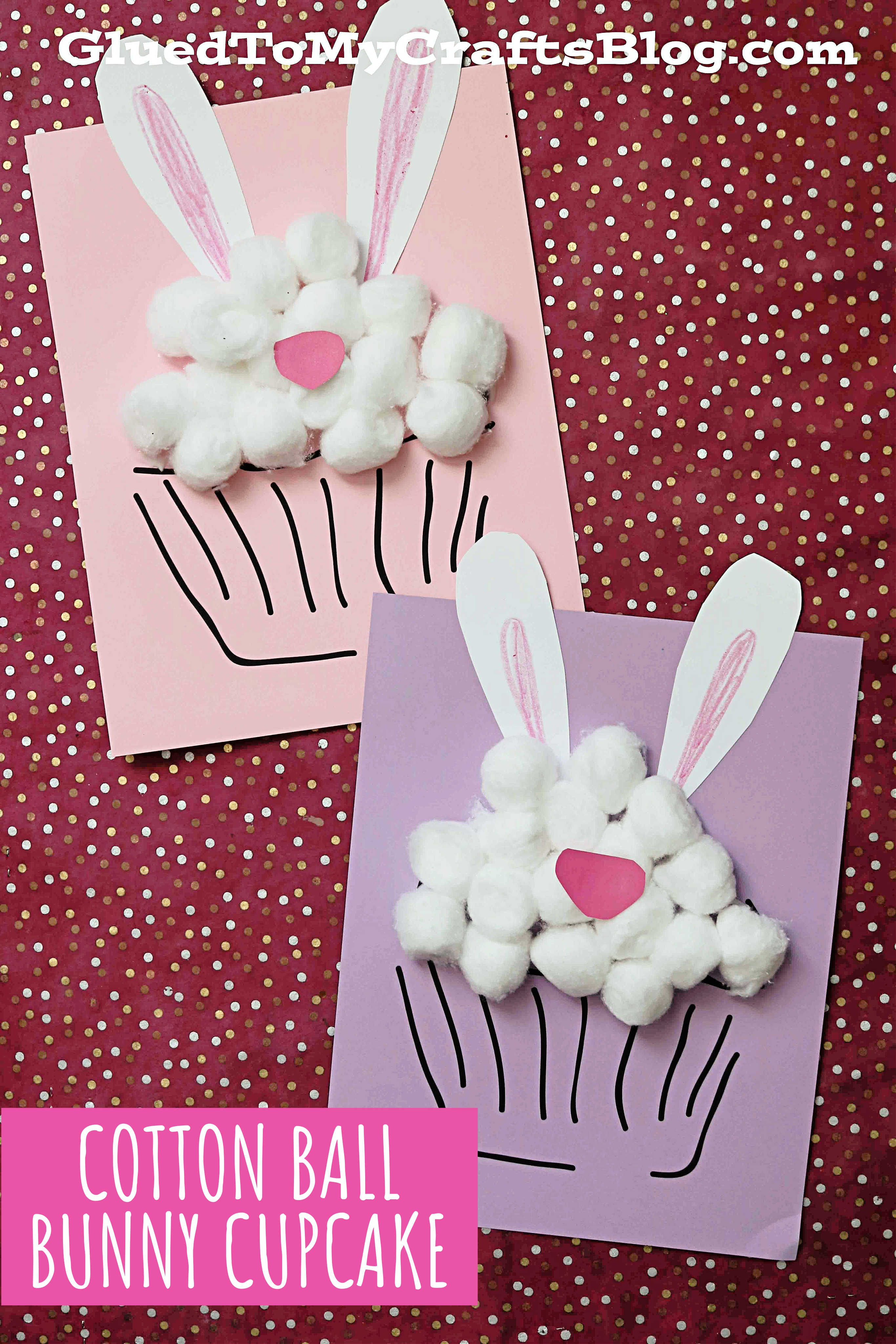 Cotton Ball Bunny Cupcake Craft For Kids To Recreate This Easter