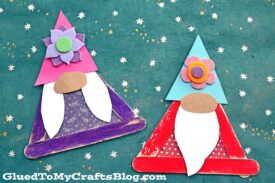 Popsicle Stick Garden Gnomes - Kid Craft Idea For Spring