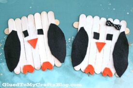 Popsicle Stick Penguin - Kid Craft Idea For Winter