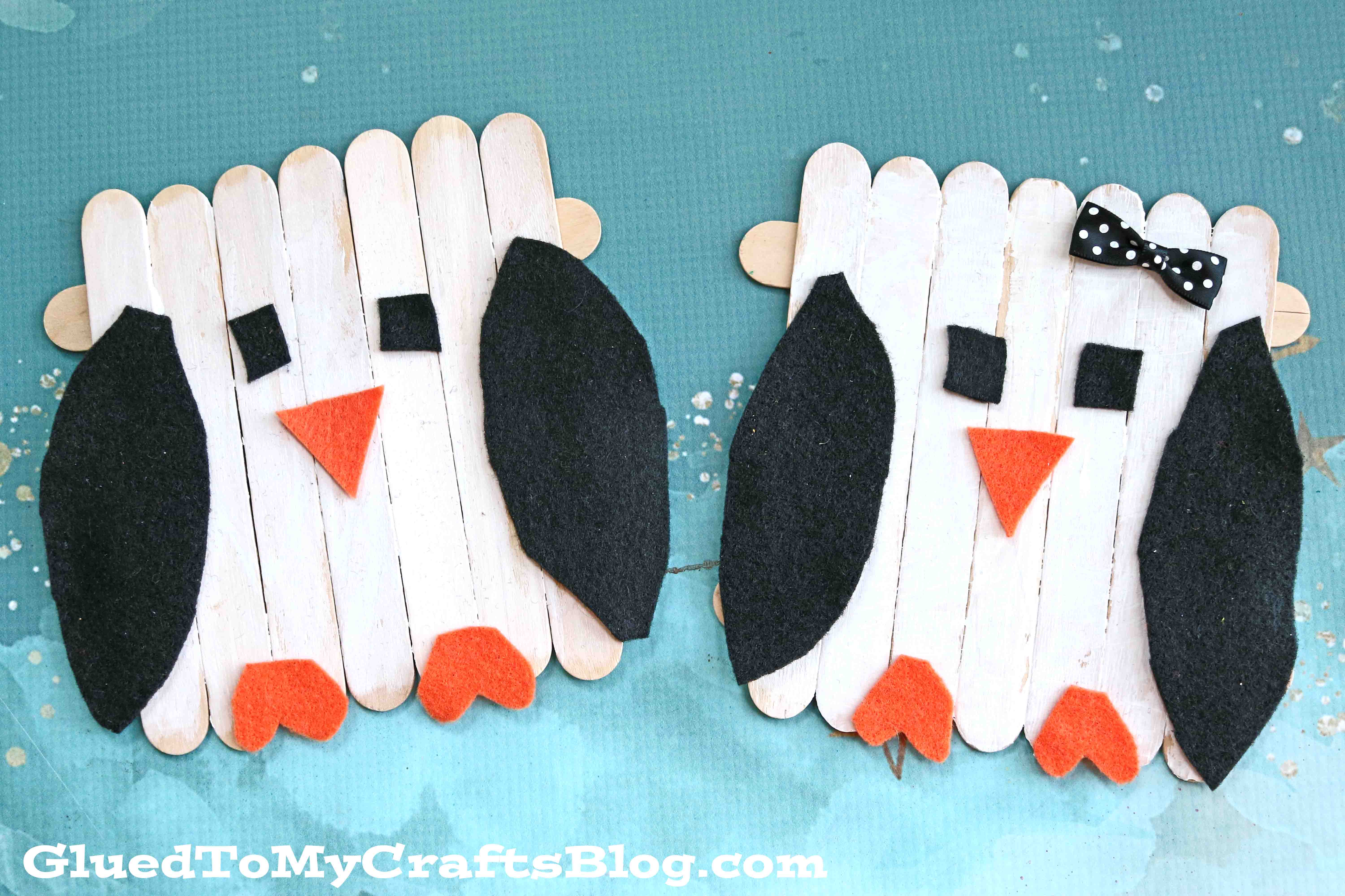 Popsicle Stick Penguin - Kid Craft Idea For Winter