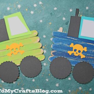 Popsicle Stick Monster Trucks - Kid Craft Idea For Boys!