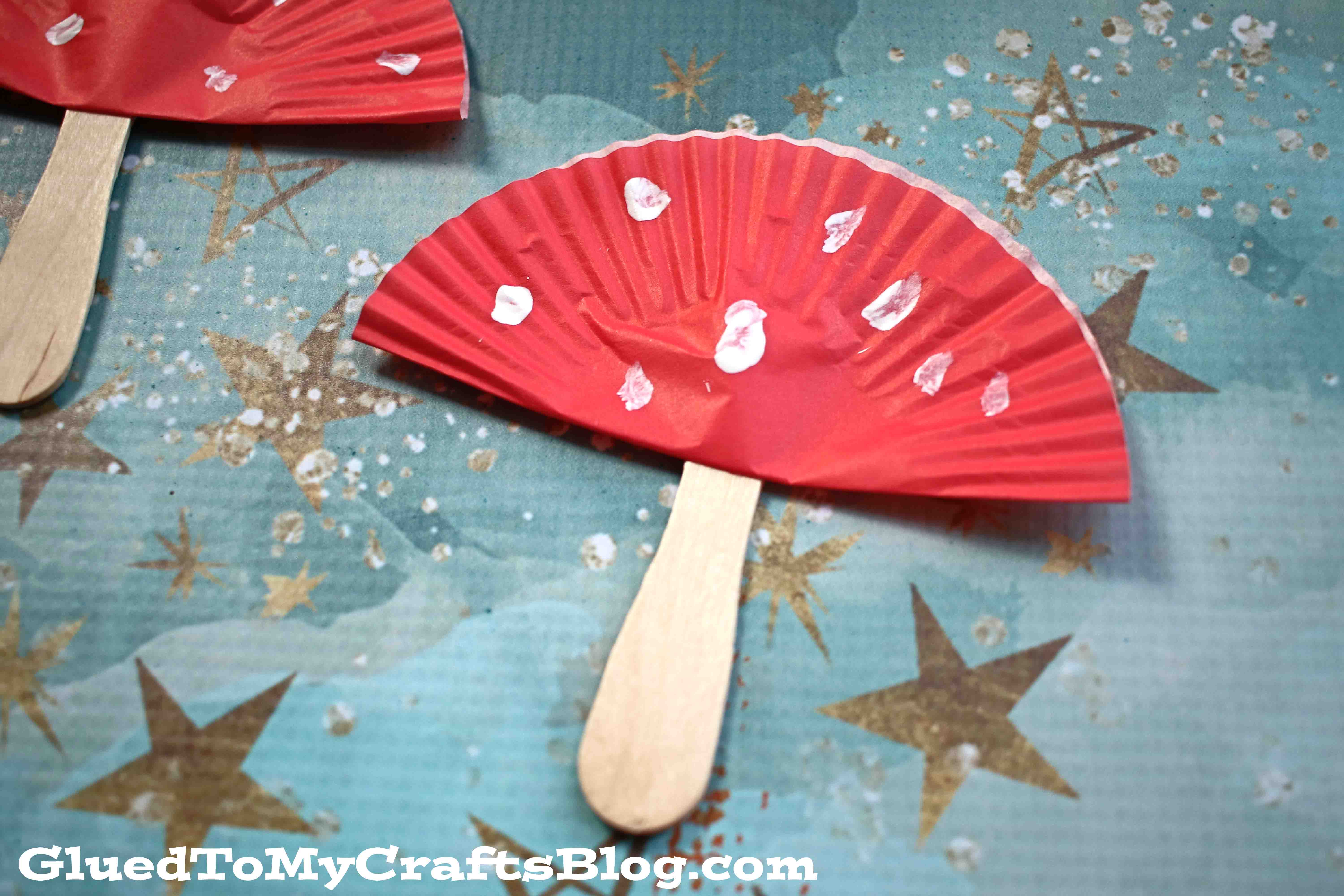 Cupcake Liner Mushrooms - Kid Craft Idea For Spring