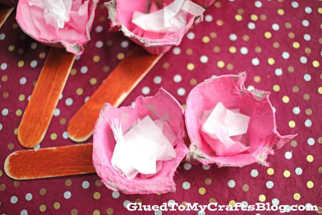 Egg Carton Cherry Blossom - Kid Craft
