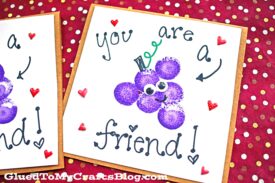 You Are A "Grape" Friend - Card Kid Craft Idea