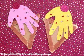 Handprint Popsicle Stick Ice Cream - Summer Kid Craft