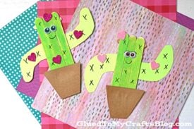 Popsicle Stick Cactus Plant - Kid Craft Idea