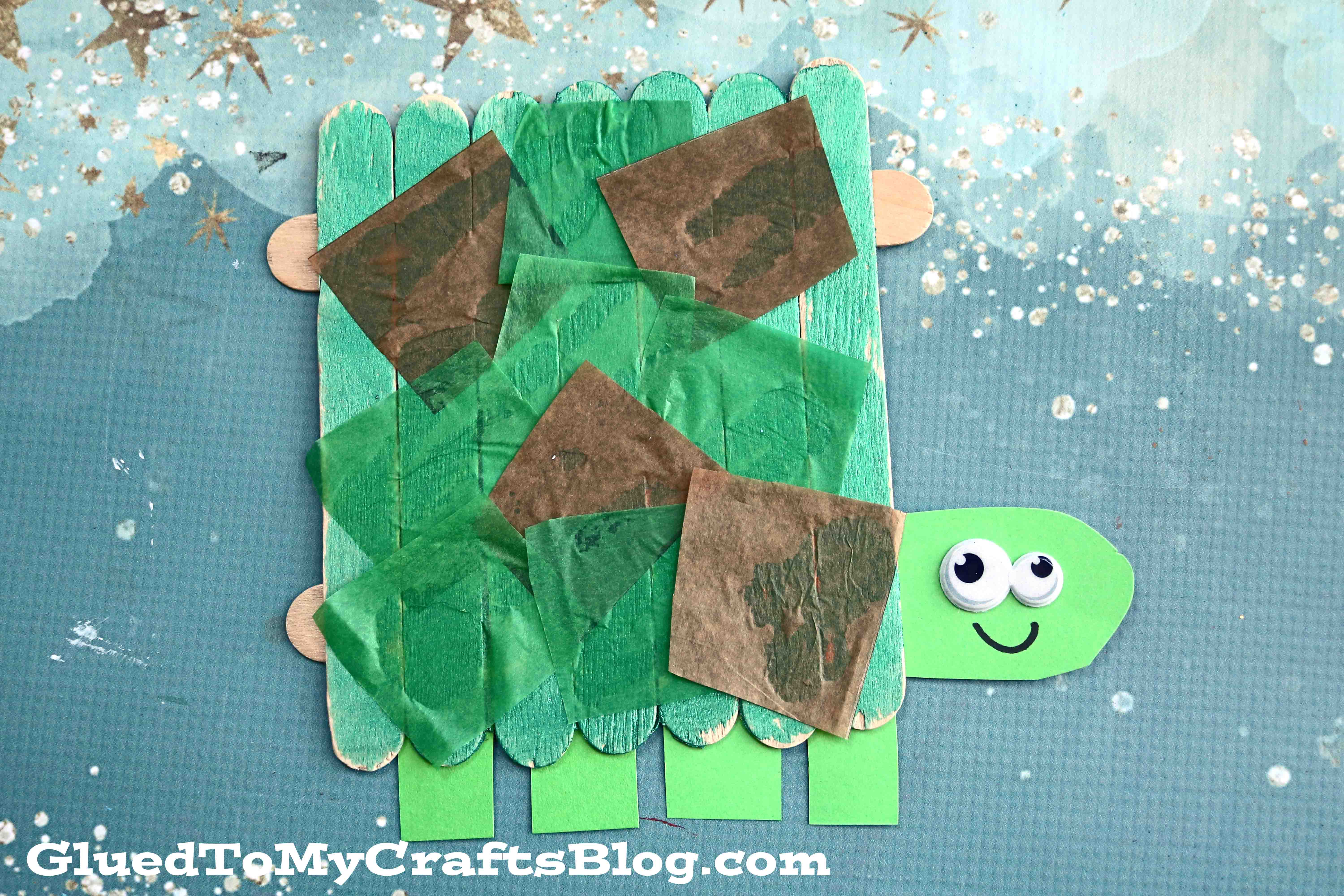 Popsicle Stick Turtle - Kid Craft Idea