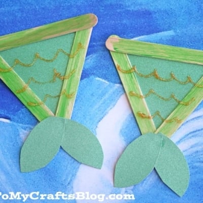 Popsicle Stick Mermaid Tails