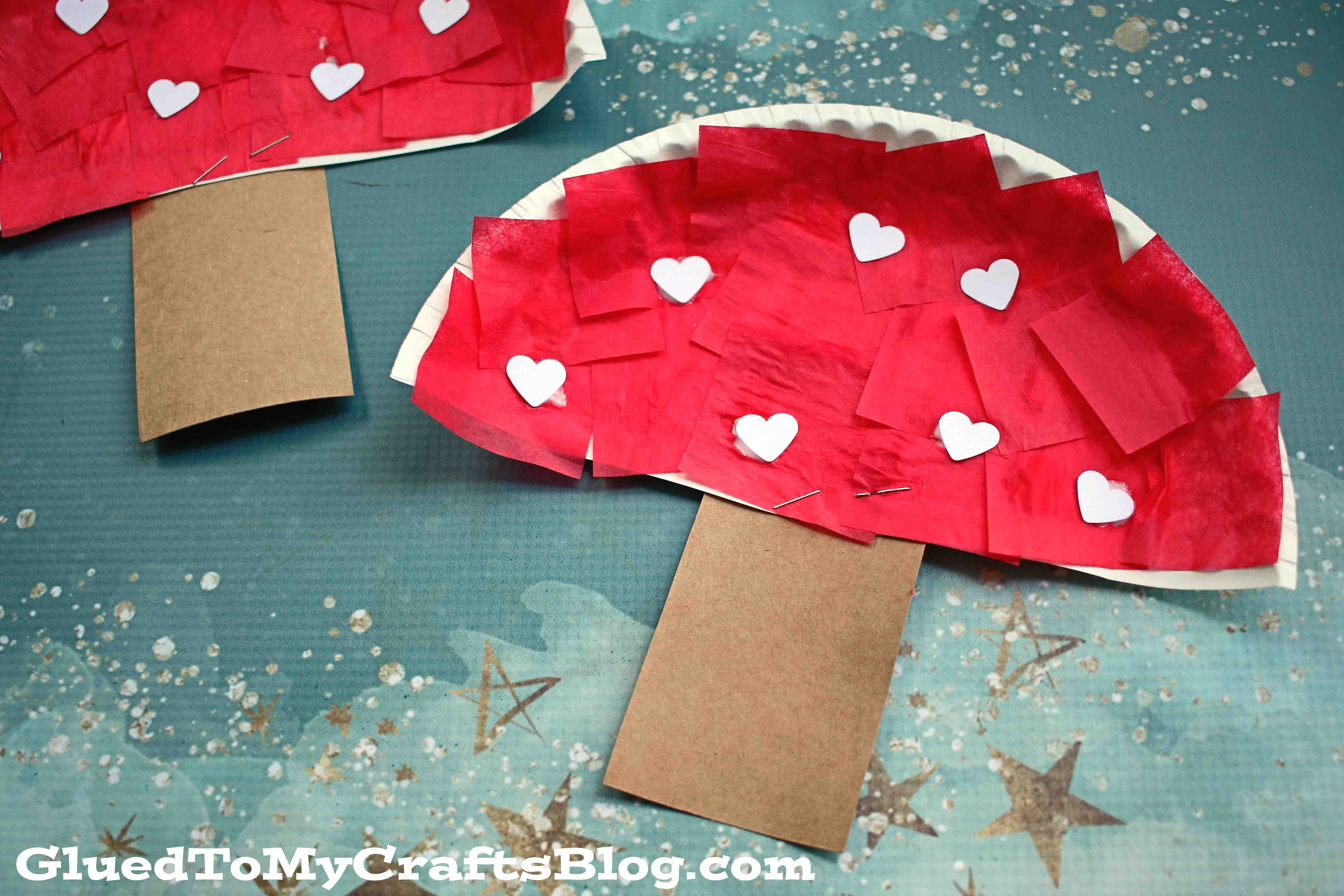 Paper Plate Mushrooms - Kid Craft