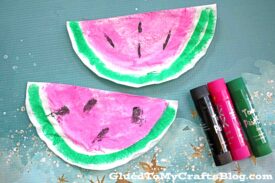 Coffee Filter Watermelon - Kid Craft Idea For Summer