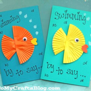 Cupcake Liner Fish - Kid Craft Card Idea