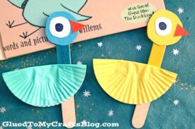 Cupcake Liner Pigeon & Duckling Puppet - Kid Craft