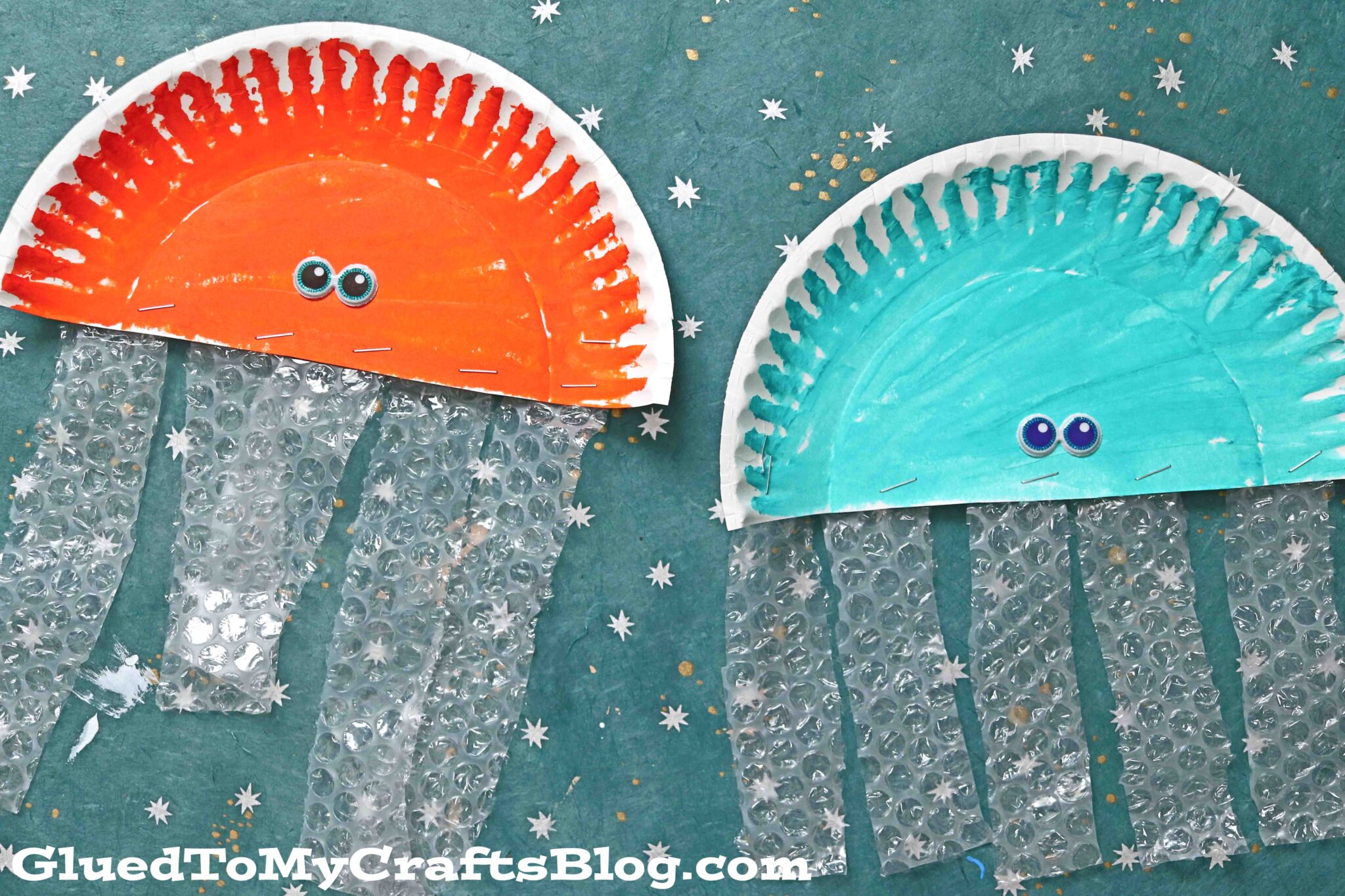Paper Plate & Bubble Wrap Jelly Fish Craft