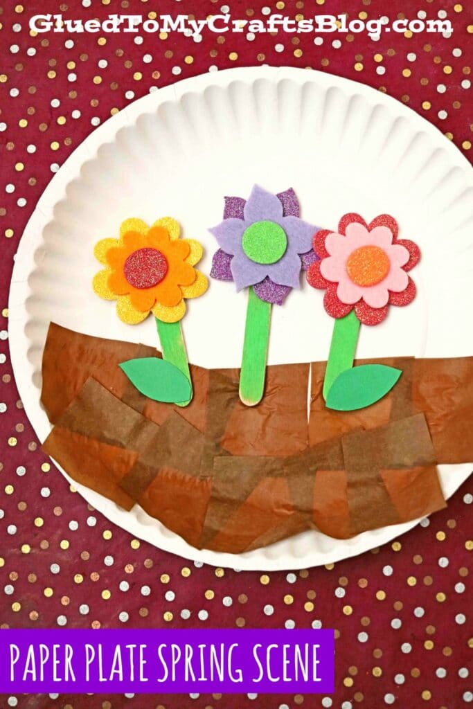 Paper Plate Spring Scene