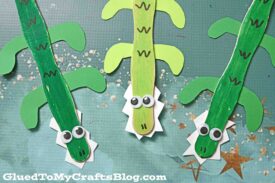 Popsicle Stick Crocodile - Cornelius Inspired Kid Craft Idea