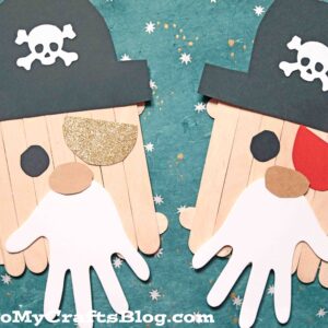 Popsicle Stick Pirate w/Handprint Beard - Kid Craft Idea