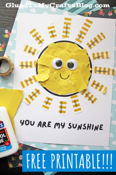 Washi Tape & Torn Paper Sunshine Card