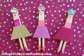 Flat Clothespin Ballerinas - Pretend Play Kid Craft Idea
