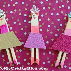 Flat Clothespin Ballerinas - Pretend Play Kid Craft Idea