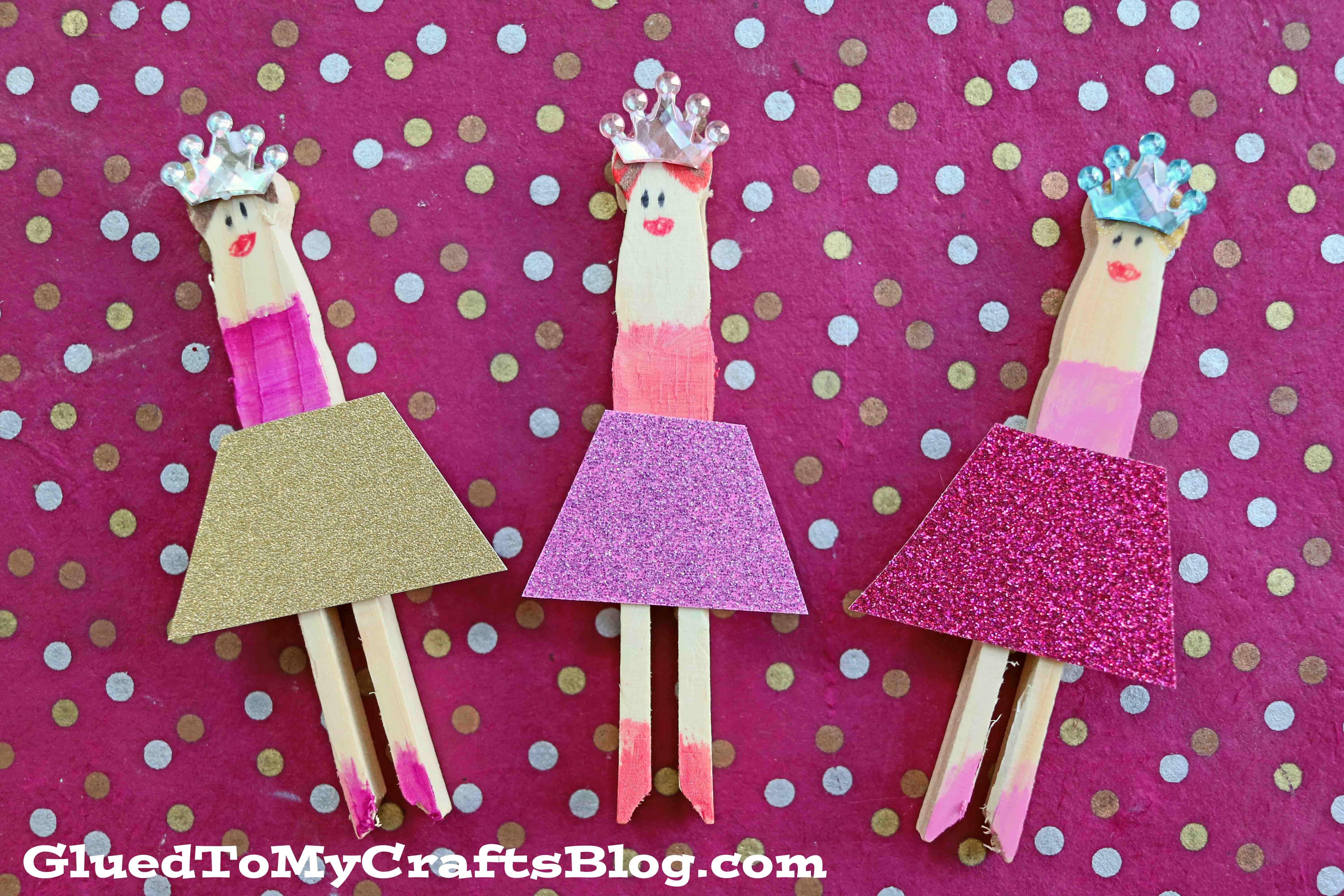Flat Clothespin Ballerinas - Pretend Play Kid Craft Idea