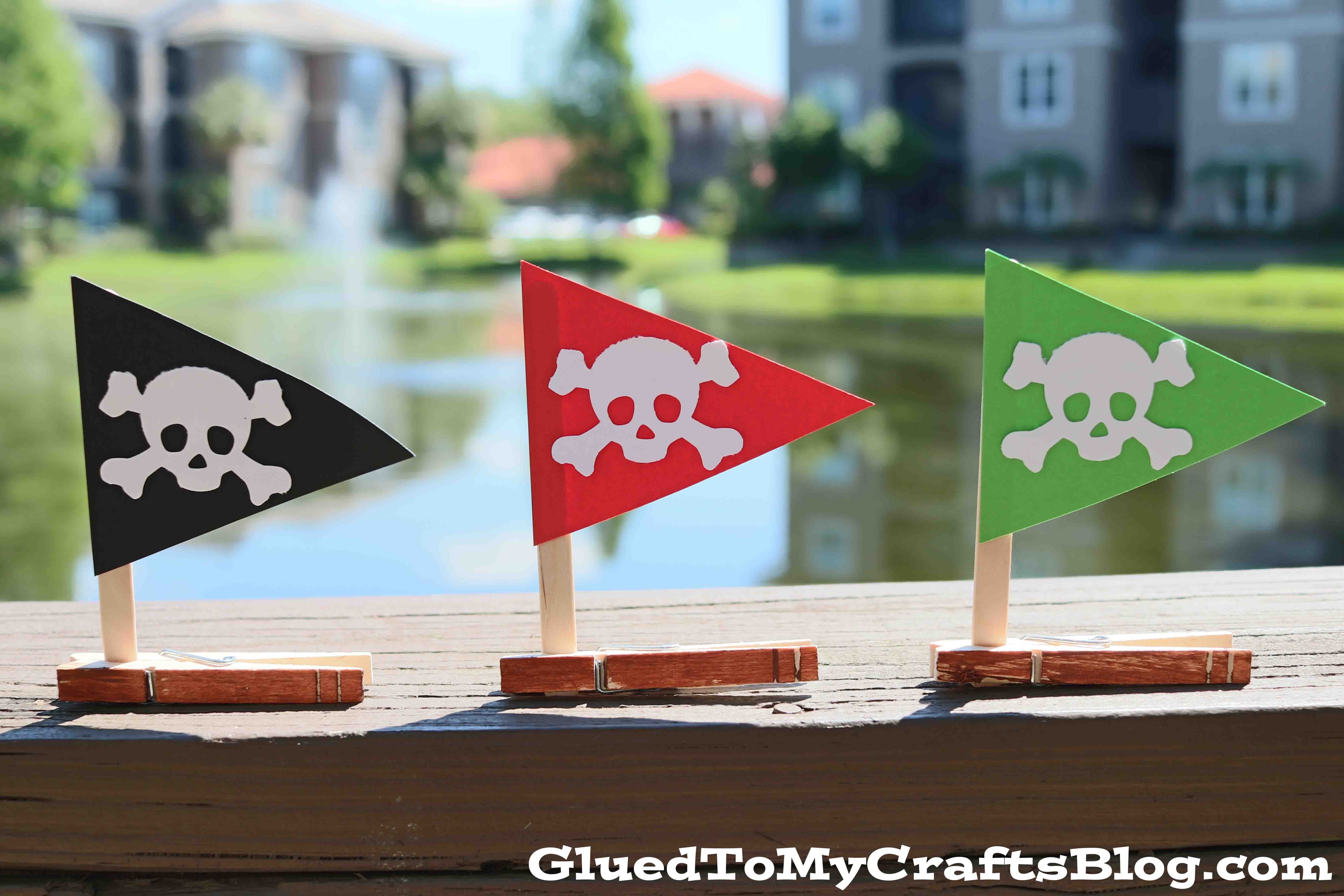 Paper & Clothespin Pirate Ships - Summer Kid Craft