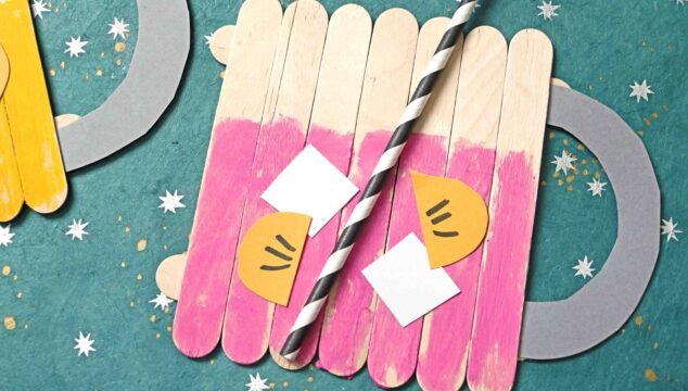 Popsicle Stick Pink Lemonade - Kid Craft Idea For Summer