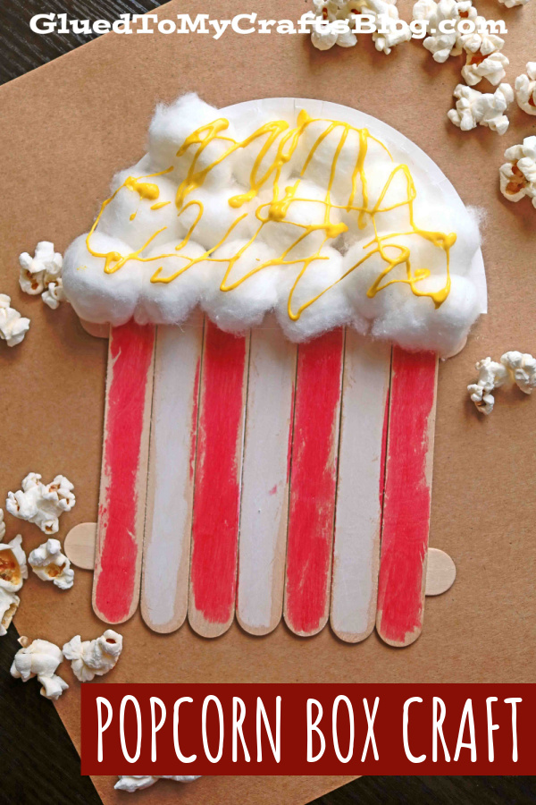 Popsicle Stick Popcorn Craft