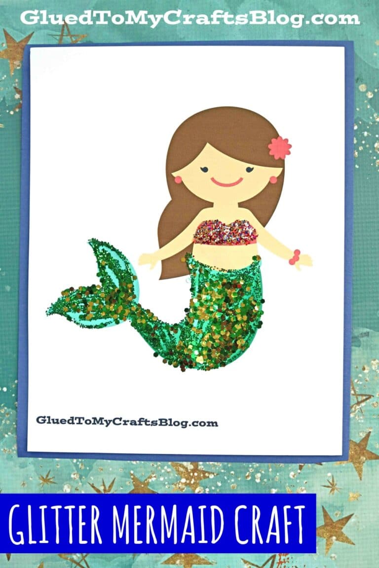 Paper & Glitter Mermaid Tail Craft