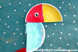 Super Colorful Paper Plate Parrot - Kid Craft Idea