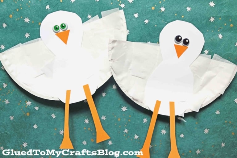 Paper Plate Seagull Craft Idea For Summer
