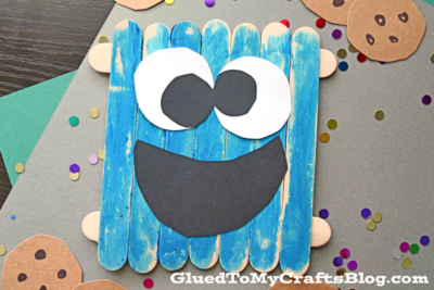 Popsicle Stick Cookie Monster - Kid Craft
