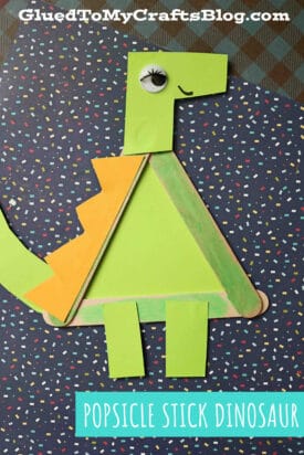Popsicle Stick Dinosaur - Kid Craft Idea