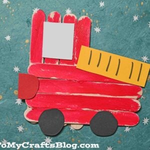 Popsicle Stick Firetruck - Super Easy Kid Craft Idea