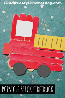 Popsicle Stick Firetruck - Super Easy Kid Craft Idea