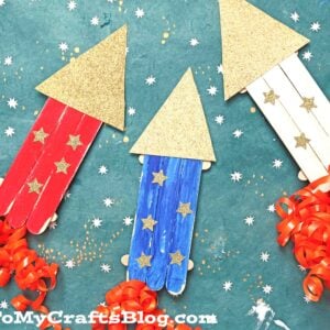 Popsicle Stick Fireworks - Kid Craft Idea For 4th of July