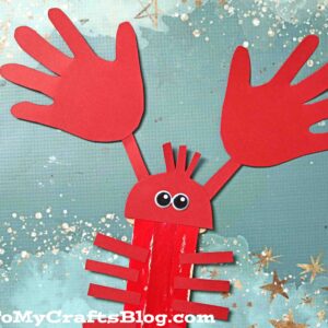 Popsicle Stick Handprint Lobster - Kid Craft