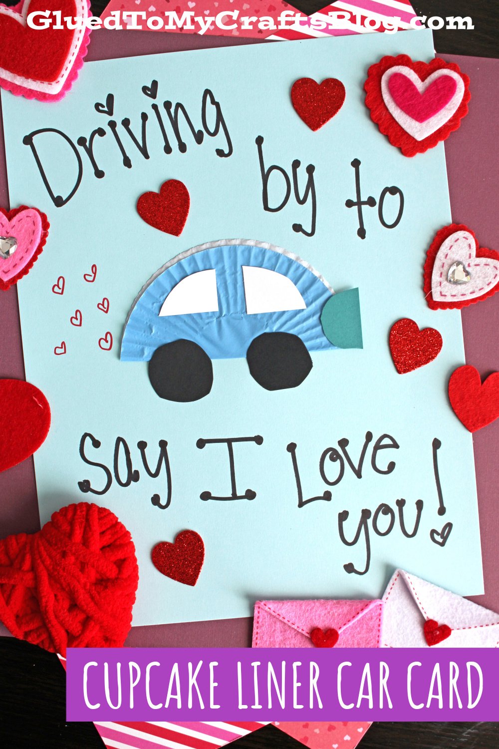 Cupcake Liner Car Card Craft Idea For Kids