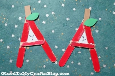 Popsicle Stick A is for Apple Craft