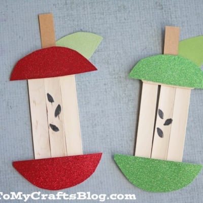 Popsicle Stick Apple Core