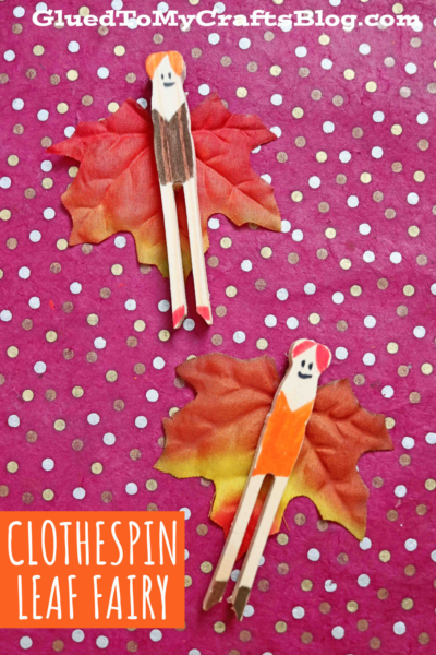 Wood Clothespin Leaf Fairies - Kid Craft Idea For Fall