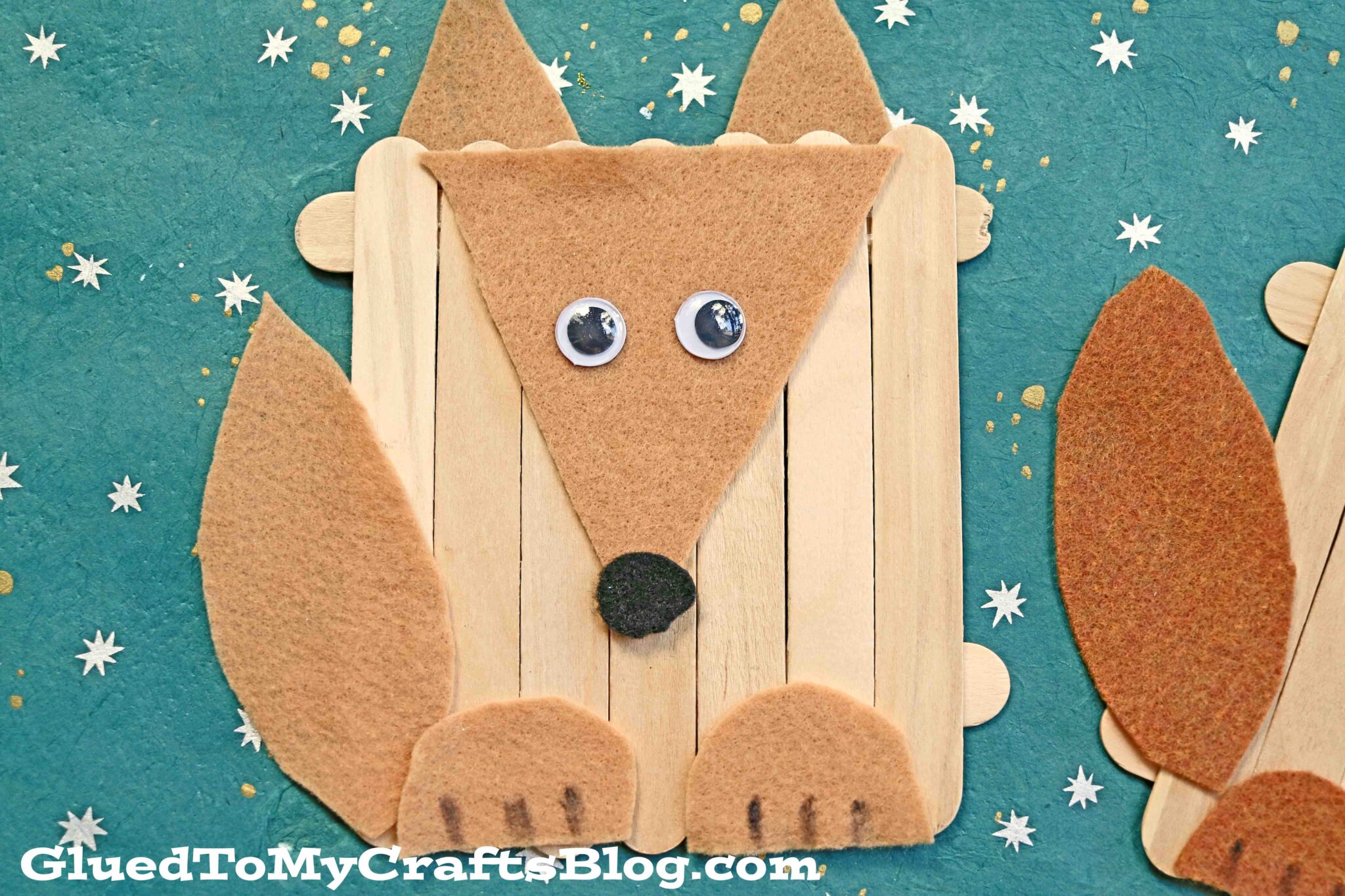 Craft Felt & Popsicle Stick Dog