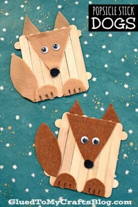 Craft Felt & Popsicle Stick Dog - Kid Craft