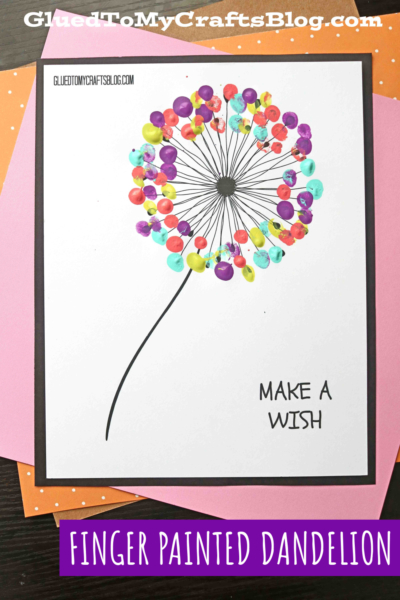 Fingerpainted Dandelion Craft Idea For Kids