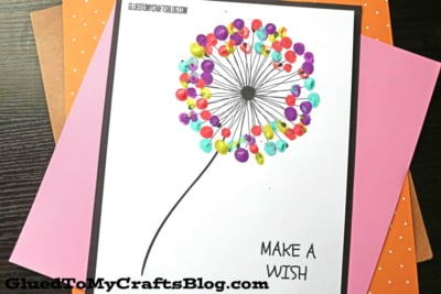 Fingerpainted Dandelion Craft Idea For Kids
